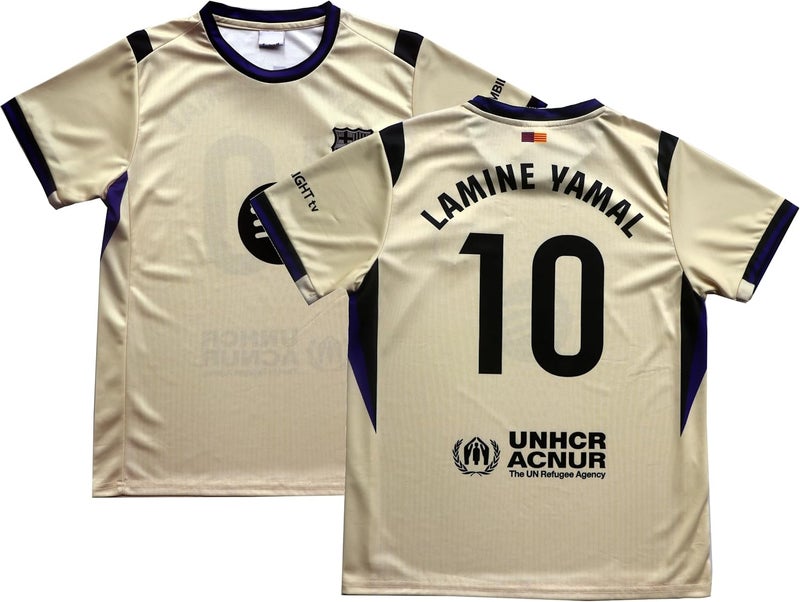 LeenBD Barca #10 Yamal 25/26 Away Kids Soccer Jersey Shirts Football Futbol Socks Set Youth Sizes - Image 2